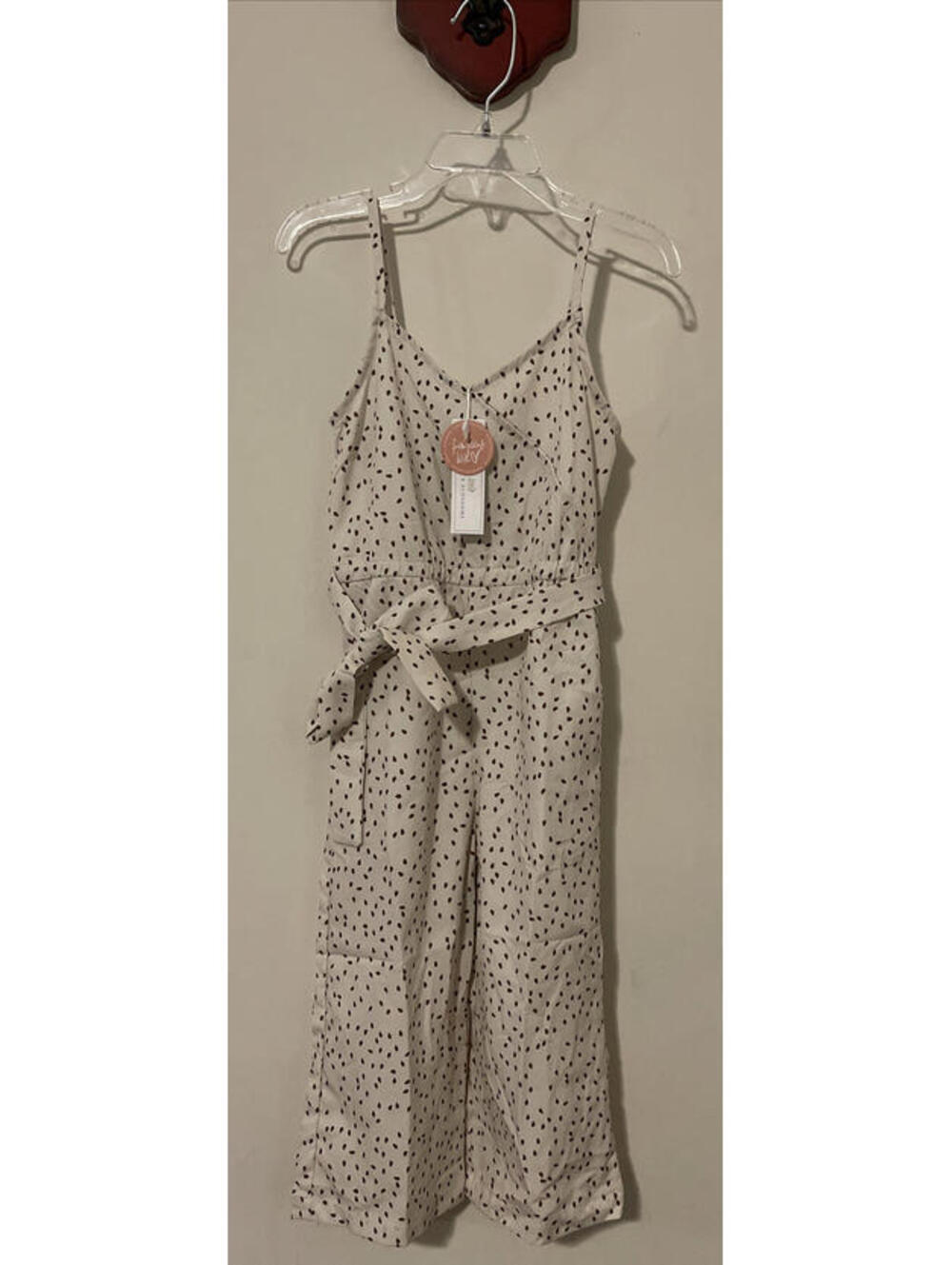Baileys Blossoms Boutique Girls 3t Ivory Vneck Sleeveless Jumpsuit NWT! A6271